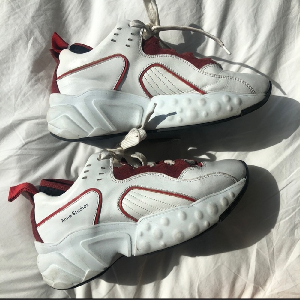 Acne Studios Manhattan Sneaker - Burgundy * Rare Color*